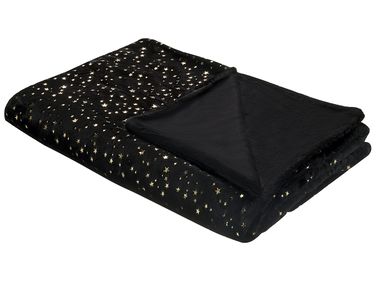 Kuscheldecke ALAZEYA 130 x 180 cm Schwarz