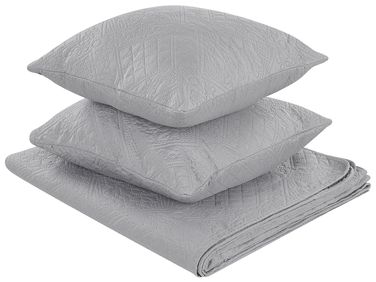 Bedspread with Cushions ALAMUT 160 x 220 cm Grey