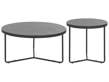Couchtisch 2er Set MELODY Grauer Betoneffekt