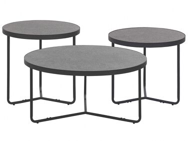Couchtisch 3er Set MELODY Grauer Betoneffekt
