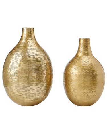 Blumenvase MOHENJO Metall 32/35 cm Gold