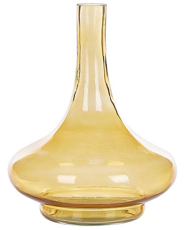 Dekovase PANEER Glas 30 cm Gelb