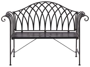 Garden Bench MILAZZO 130 cm Metal Black