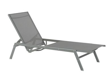 Sonnenliege VERNAZZA mit Relaxfunktion Metall Grau