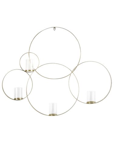 Wall Candle Holder BURU Metal 80 cm Gold