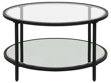 Couchtisch BIRNEY Sicherheitsglas Schwarz