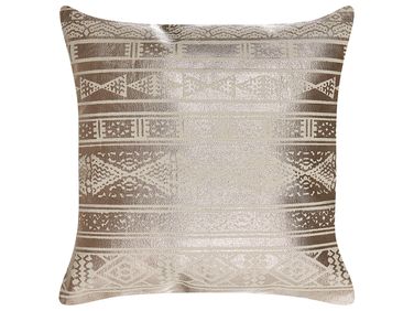 Throw Cushion OUJDA Cotton 50 x 50 cm Rose Gold Geometric Pattern