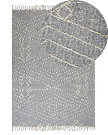 Rug KHENIFRA Light Grey 140 x 200 cm Cotton