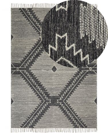 Rug ARBAA Black 140 x 200 cm Cotton