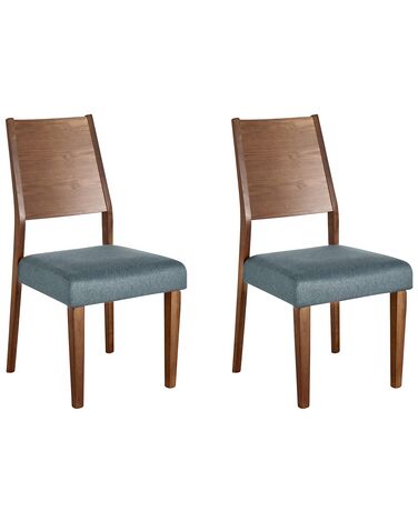 Esszimmerstuhl 2er Set ELMIRA Holz Grau