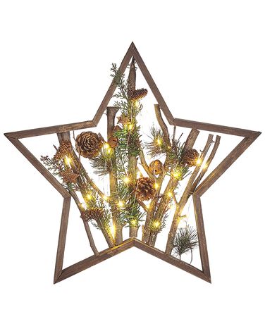 Christmas Decoration LED DOKKA Star 46 cm Brown