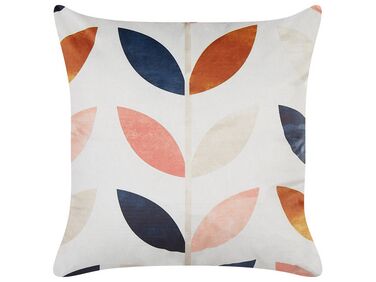 Dekokissen QUINOA Samtstoff 45 x 45 cm Bunt Pflanzenmuster