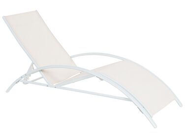 Sonnenliege GAETA mit Relaxfunktion Metall Beige