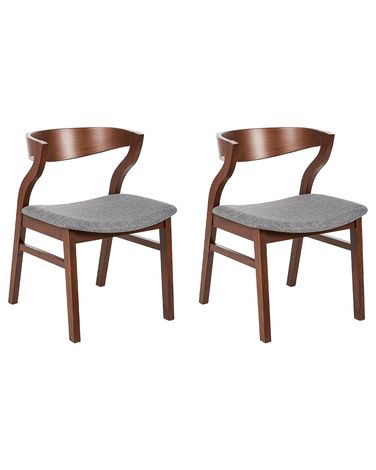 Esszimmerstuhl 2er Set MAROA Holz Hellgrau