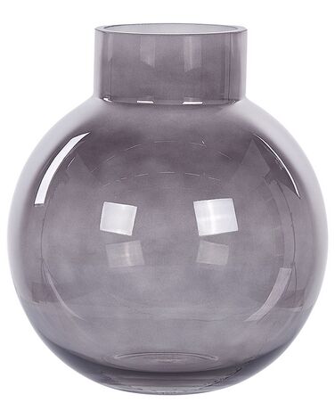 Blumenvase POLYDROSOS Glas 22 cm Grau
