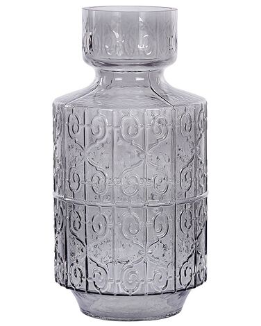 Blumenvase DIKELLA Glas 33 cm Grau
