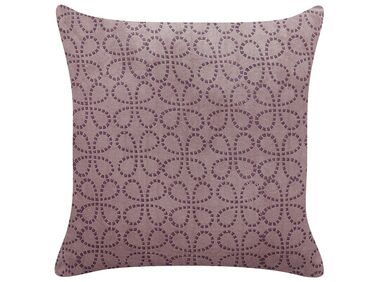 Dekokissen LARKSPUR Samtstoff 45 x 45 cm Rosa Geometrisches Muster