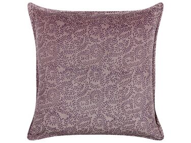 Dekokissen KALMIA Samtstoff 45 x 45 cm Rosa Blumenmuster