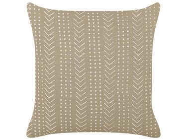 Throw Cushion SENECIO Cotton 45 x 45 cm Beige Geometric Pattern
