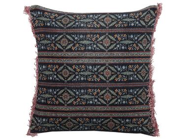Dekokissen RUTA Samtstoff 45 x 45 cm Bunt Blumenmuster