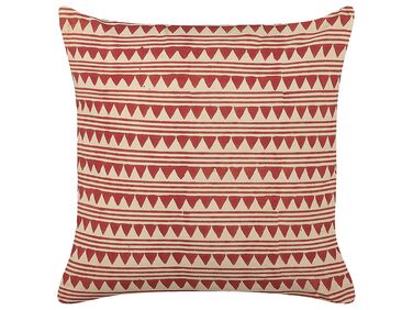 Throw Cushion DEGLUPTA Cotton 45 x 45 cm Red Chevron Pattern