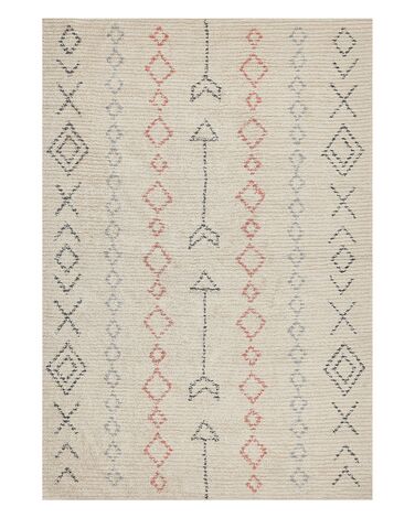 Rug DISPUR Beige 140 x 200 cm Cotton
