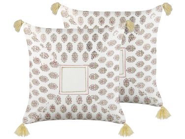 Dekokissen 2er Set SETOSA Baumwolle 45 x 45 cm Bunt Geometrisches Muster