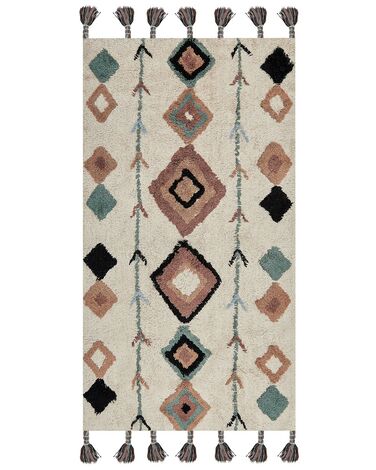 Rug ESKISEHIR Beige 80 x 150 cm Cotton