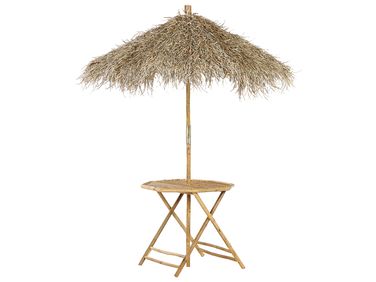 Bistro Table MOLISE 85 cm 85 cm Bamboo Light Brown
