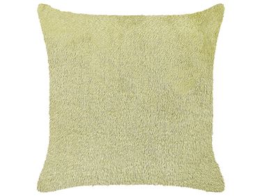Throw Cushion PILEA Faux Fur 45 x 45 cm Light Green Solid