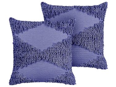 Dekokissen 2er Set RHOEO Baumwolle 45 x 45 cm Violett