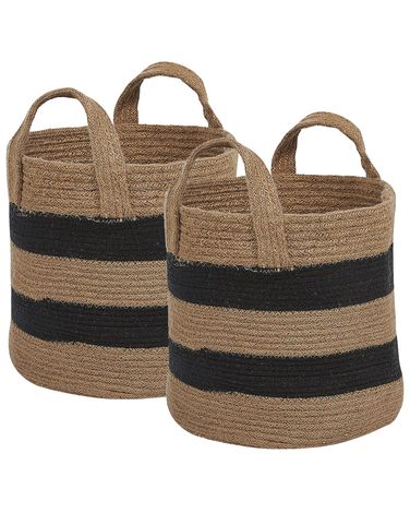 Aufbewahrungskorb 2er Set GEREDE Jute Naturfarben