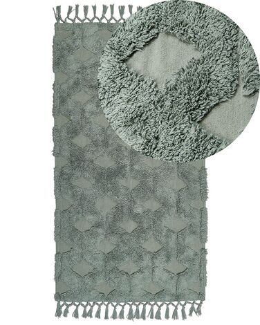Rug KARS Green 80 x 150 cm Cotton
