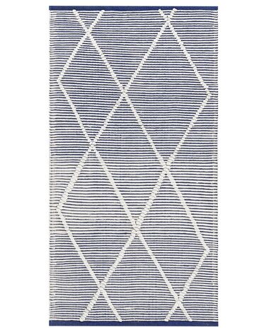 Rug SYNOPA Blue 80 x 150 cm Cotton