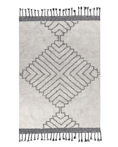 Rug ERAY Light Beige 140 x 200 cm Cotton