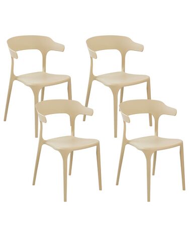 Gartenstuhl 4er Set GUBBIO Sandbeige