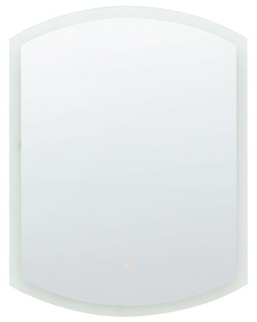 LED-Badezimmer-Spiegel BEZIERS 60 cm 78 cm Silber
