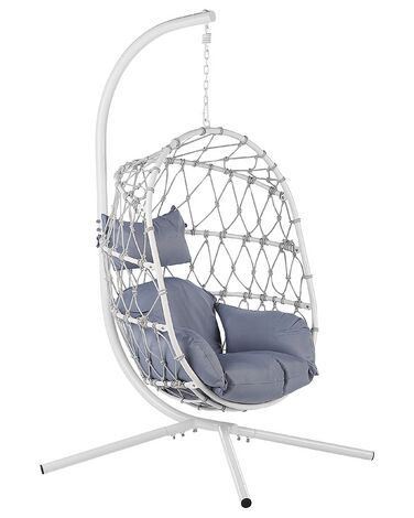 Hängesessel mit Gestell ADRIA Metall Weiß