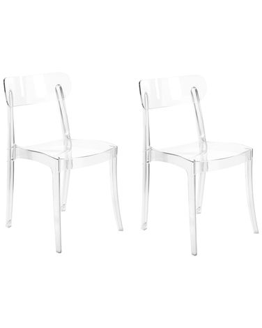 Esszimmerstuhl 2er Set COVINGTON Transparent