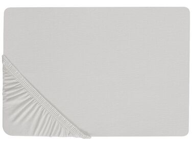 Fitted Sheet JANBU Cotton 140 x 200 cm Light Grey