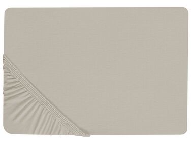 Fitted Sheet JANBU Cotton 200 x 200 cm Taupe