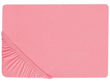 Fitted Sheet JANBU Cotton 140 x 200 cm Coral