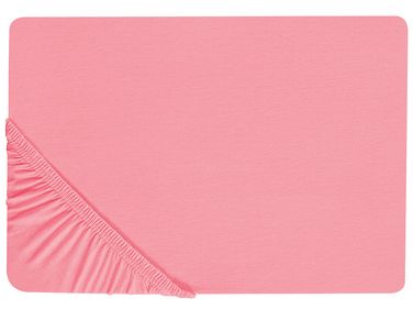 Fitted Sheet JANBU Cotton 90 x 200 cm Coral