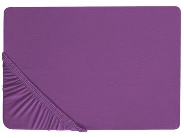 Fitted Sheet JANBU Cotton 140 x 200 cm Purple