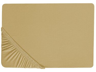 Fitted Sheet JANBU Cotton 160 x 200 cm Olive Green