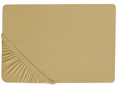 Fitted Sheet JANBU Cotton 180 x 200 cm Olive Green