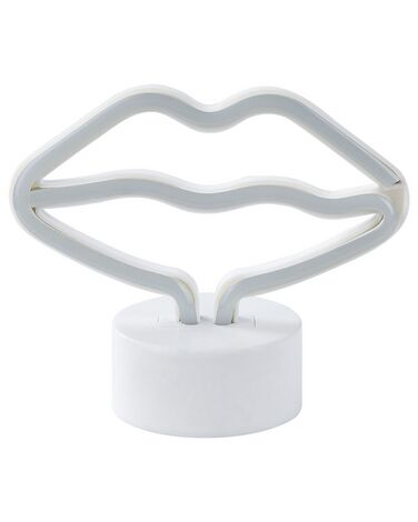 LED Neon Sign Lips FLORA Pink