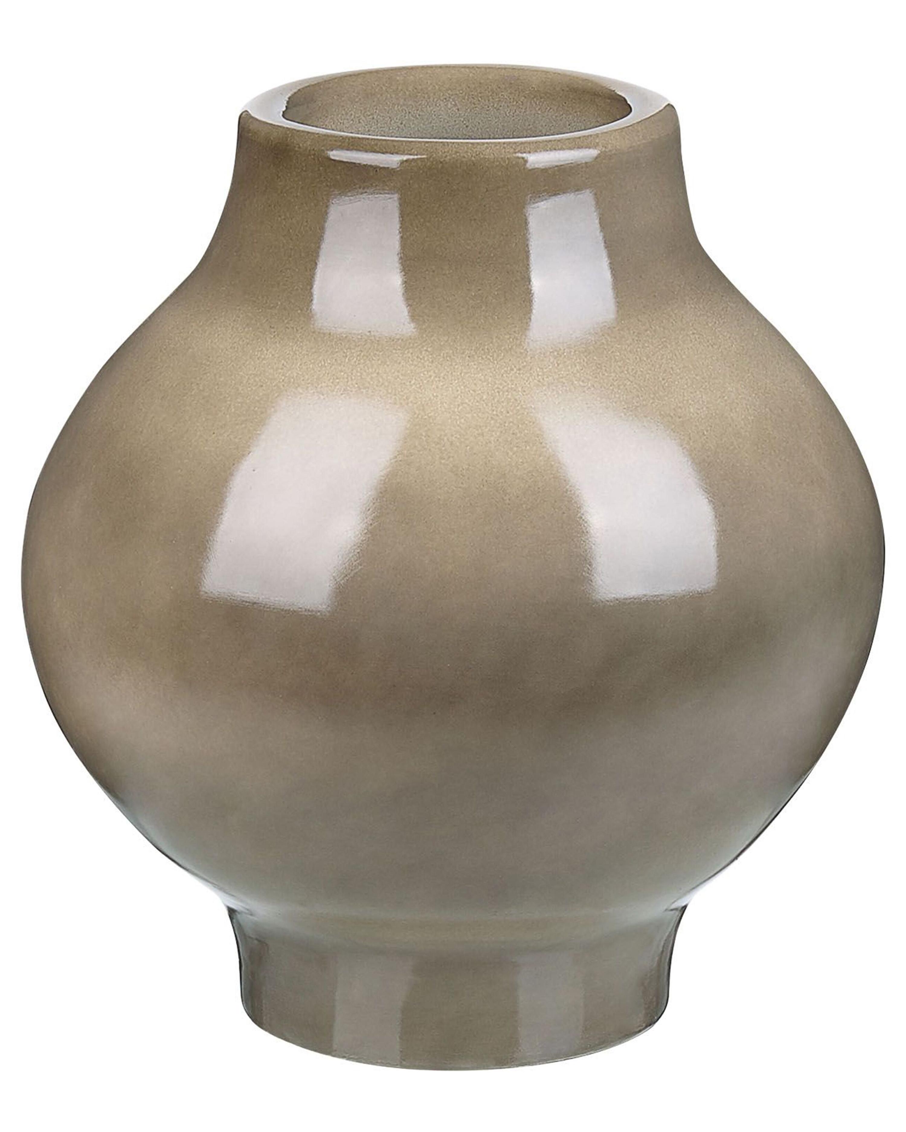 Blumenvase MAGAN Keramik 31 cm Taupe