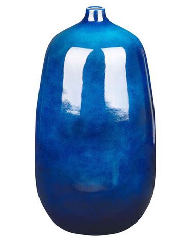 Blumenvase VITORIA Keramik 45 cm Dunkelblau