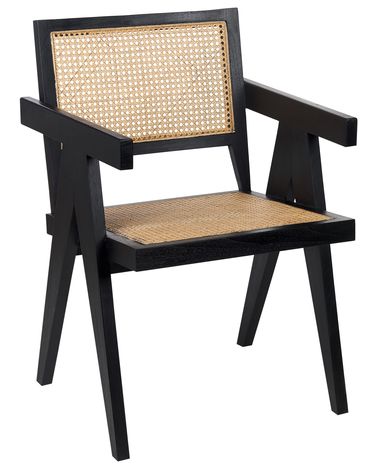 Esszimmerstuhl WESTBROOK Mahagoniholz Schwarz